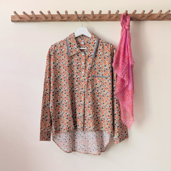 Organic Cotton Pajama Shirt - Inverness Floral