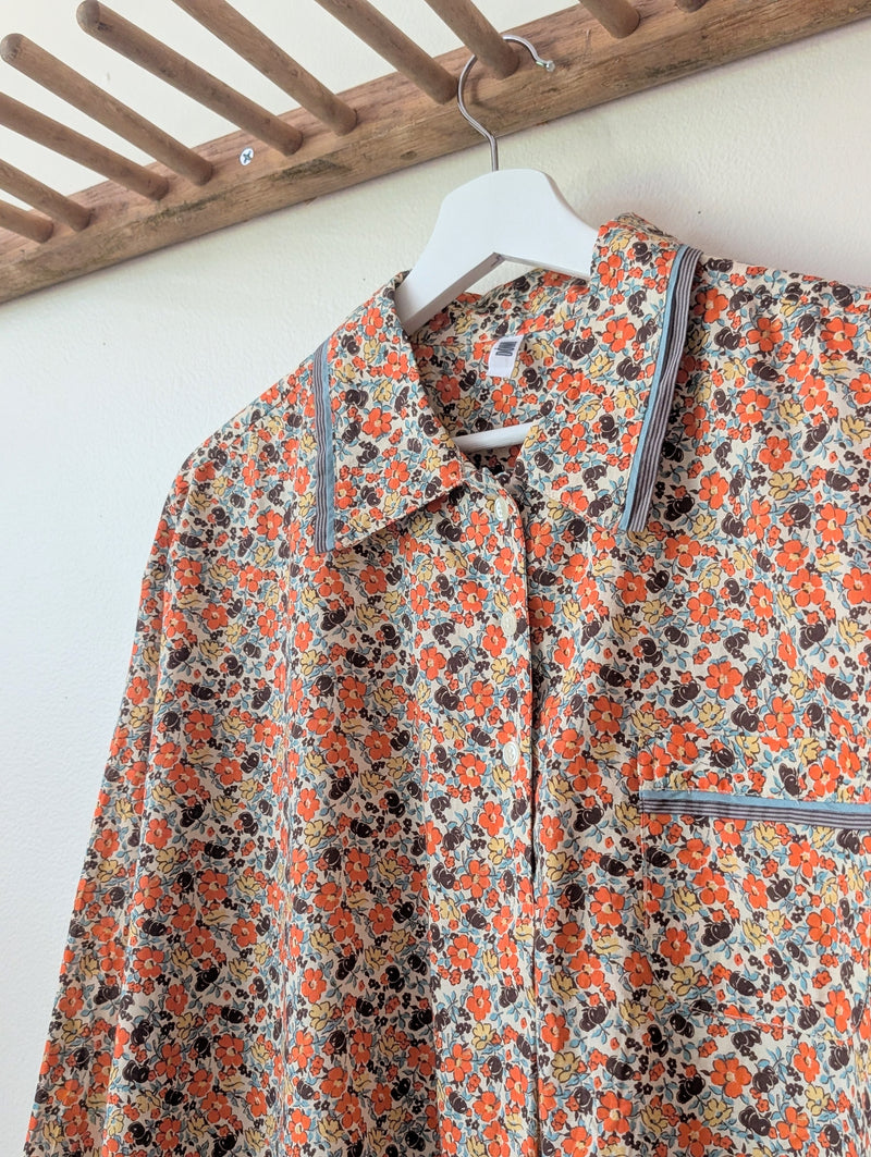 Organic Cotton Pajama Shirt - Inverness Floral