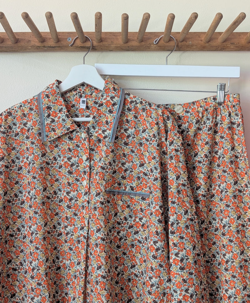 Organic Cotton Pajama Shirt - Inverness Floral
