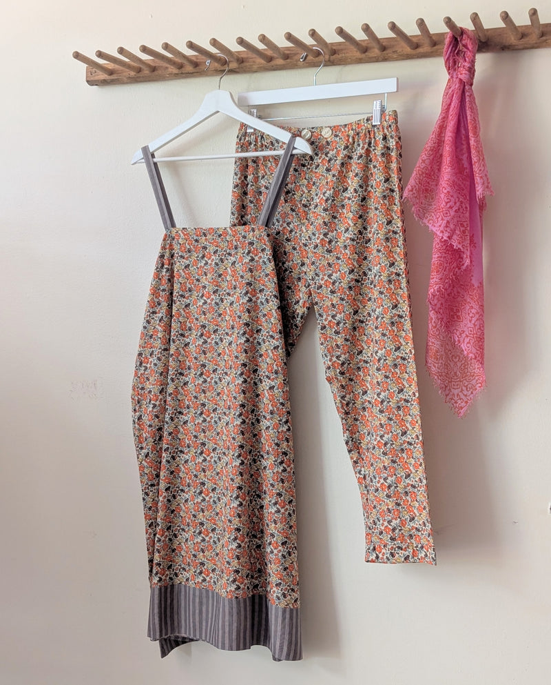 Domi Midi organic cotton floral vintage pants pjs pajamas sleepwear loungewear shop boston sowa boutique store gift