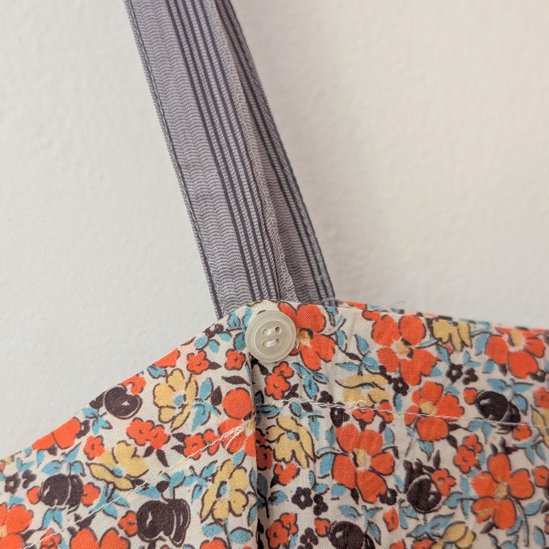 Floral-patterned dress with a button-on strap on a light gray background

Domi slip dress nightgown organic cotton pjs pajamas sleepwear loungewear shop boston sowa boutique store gift
                                                                                             
