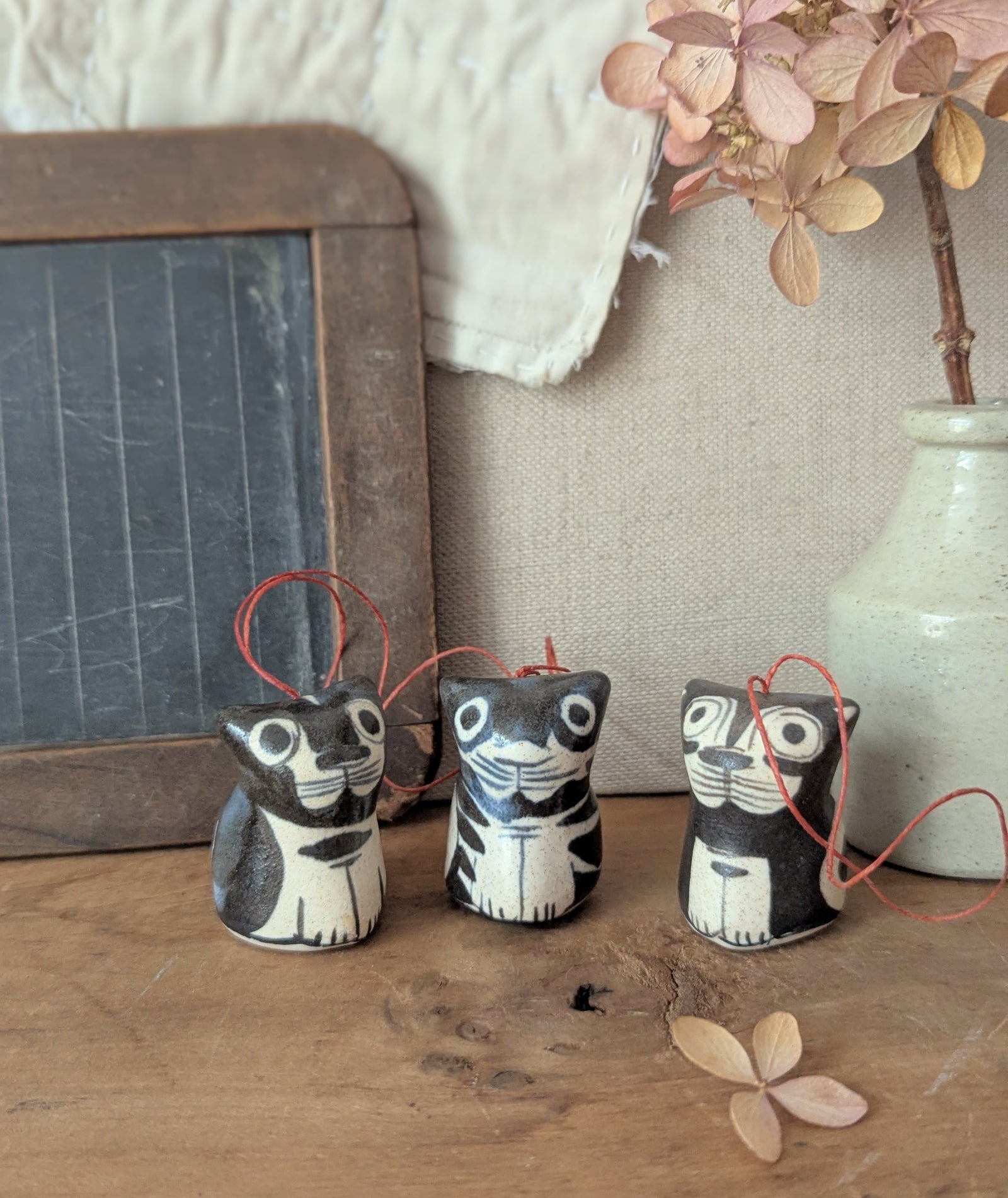 Anna Hepler Mini Clay Cat Ornaments | Stitch & Tickle – Stitch and