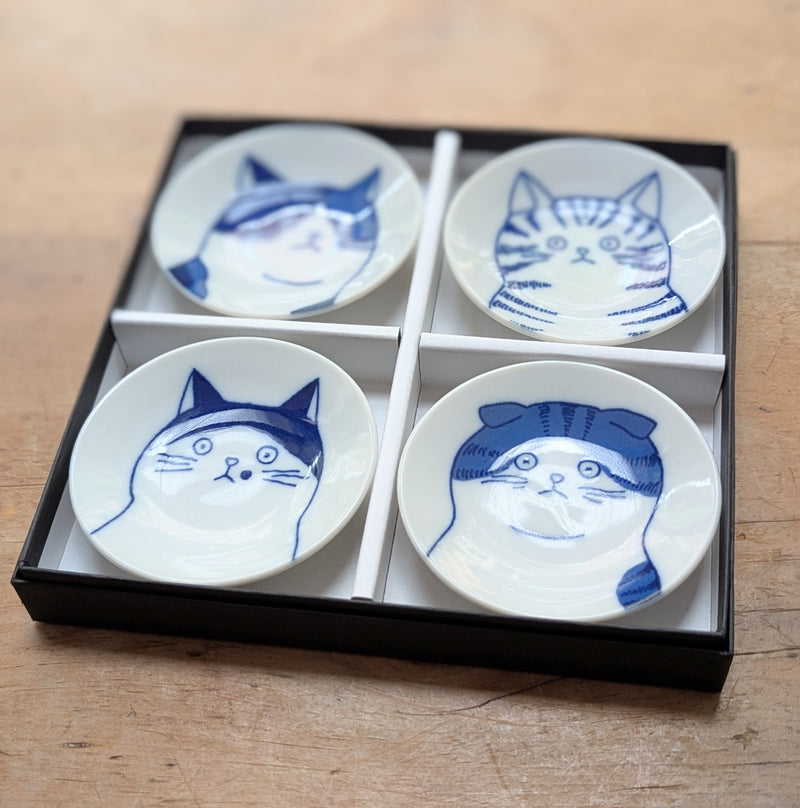 Mini Cat Face Plates - Set of 4