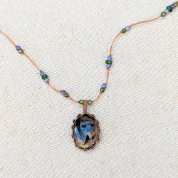 Tibetan macrame necklace bio lemon crystal stone jewelry shop boston sowa gift store 