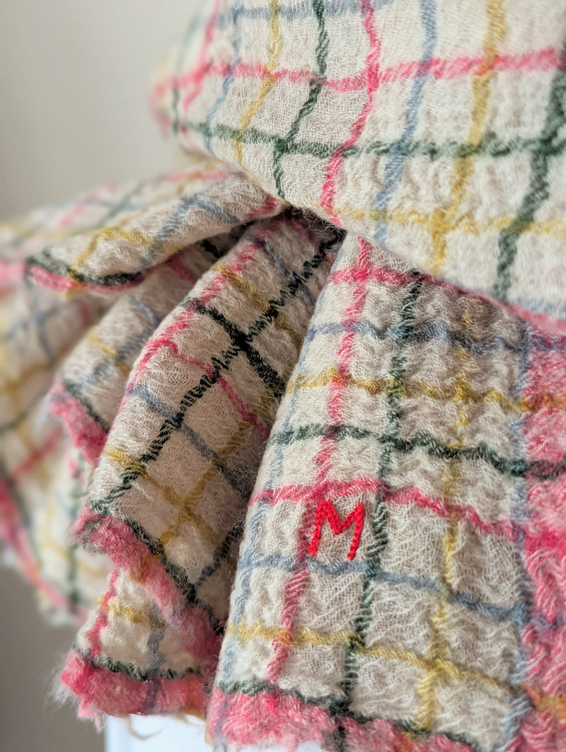 Wool Scarf - Daisy Pink
