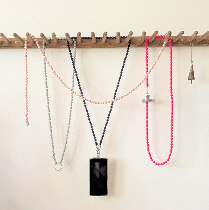 Ina Seifart Handikette Phone Necklace handmade wood beads gift shop sowa boston fashion accessories independent boutique lanyard keychain