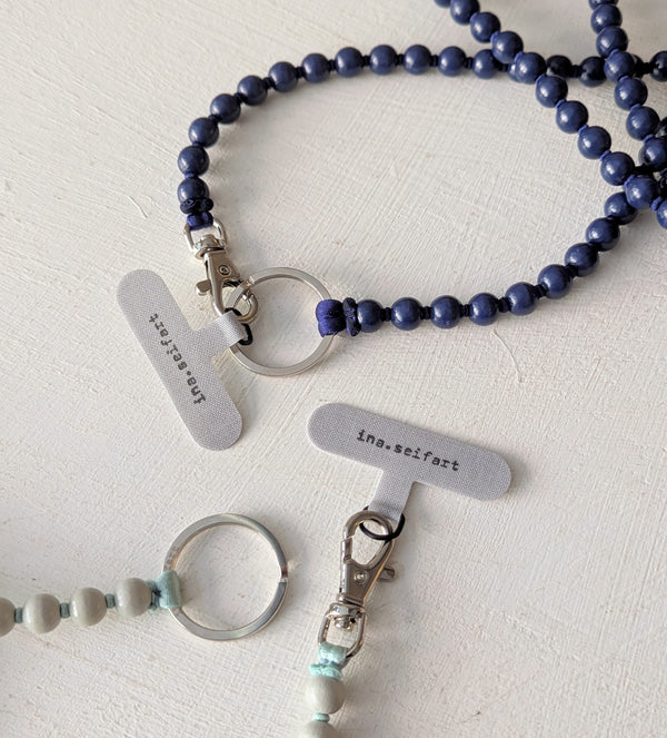 Ina Seifart Handikette Phone Necklace handmade wood beads gift shop sowa boston fashion accessories independent boutique lanyard keychain