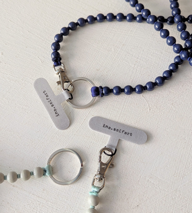Ina Seifart Handikette Phone Necklace handmade wood beads gift shop sowa boston fashion accessories independent boutique lanyard keychain