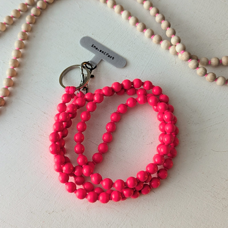 Ina Seifart Handikette Phone Necklace handmade wood beads gift shop sowa boston fashion accessories independent boutique lanyard keychain