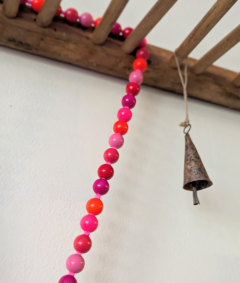 Phone Chain Necklace Big Beads - Pink Mix