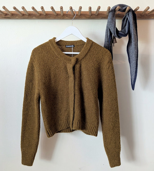 Fluffy Knit Cardigan - Tobacco
