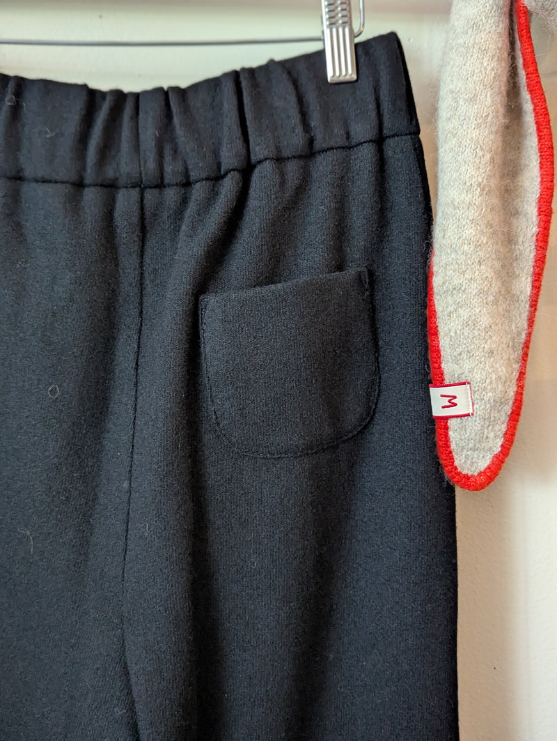 Wool Jersey Trousers - Coal Black