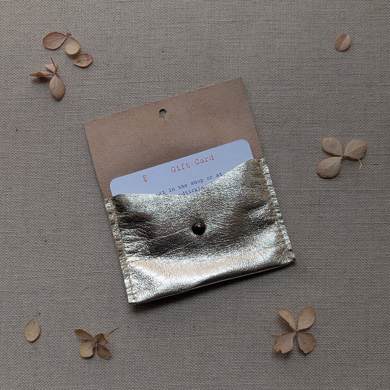 Small Pouches and Wallets - Pale Gold