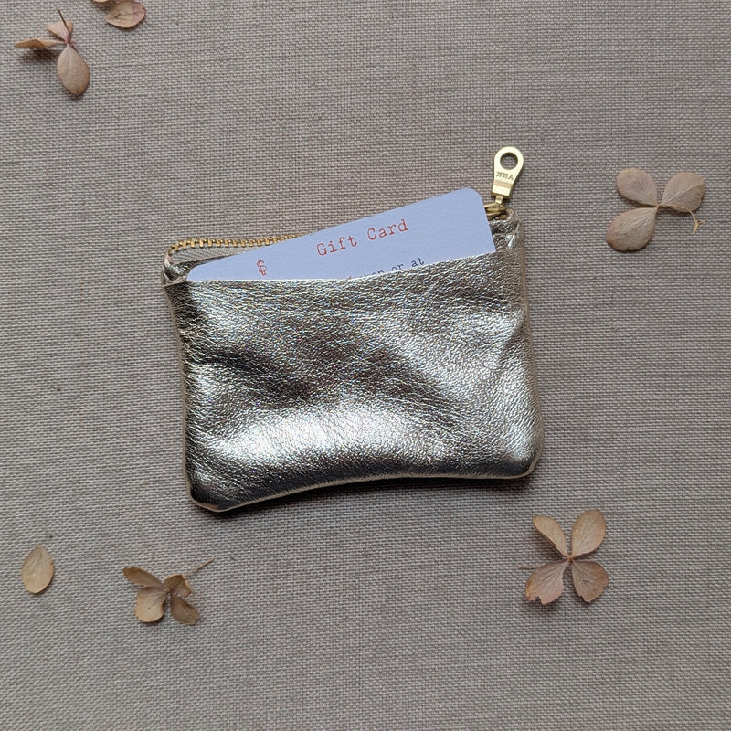Small Pouches and Wallets - Pale Gold