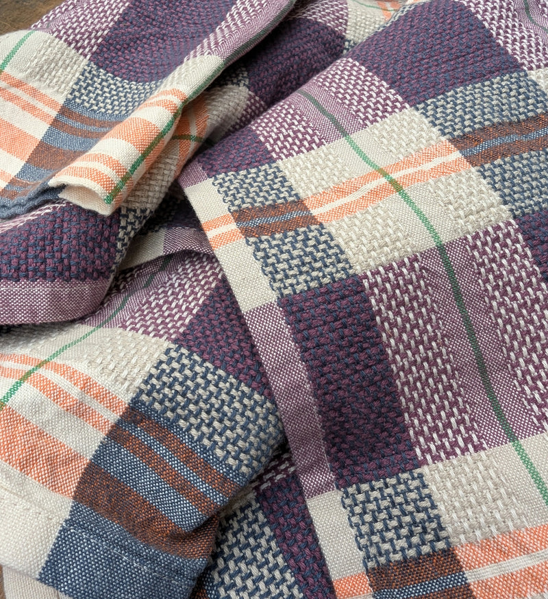 Plaid Cotton Kitchen Towel - Nutmeg