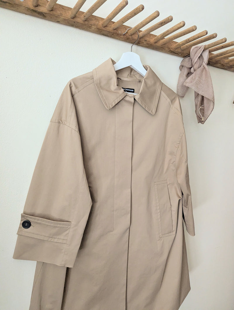 Susanne Bommer Mid-Length Trench Coat - Sand | Stitch and Tickle