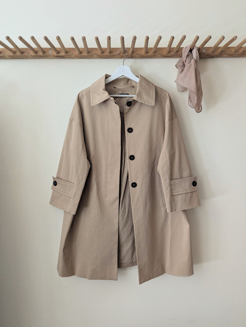 Susanne Bommer Mid-Length Trench Coat - Sand | Stitch and Tickle