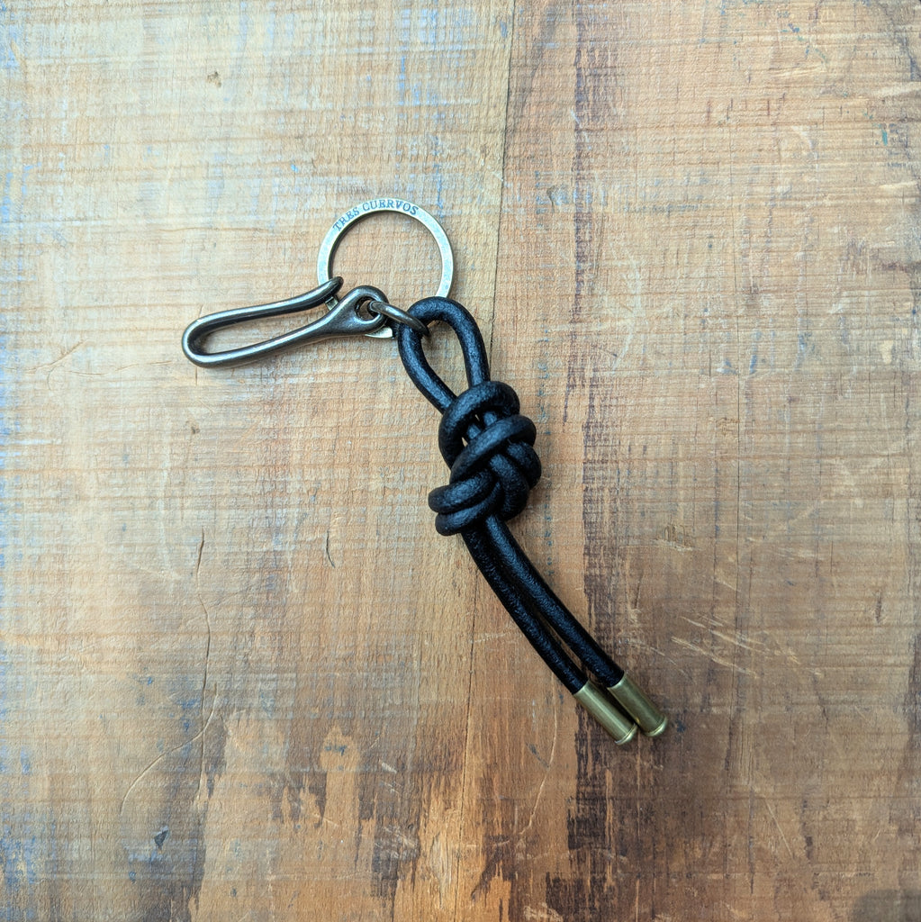 Leather Knot Keychain | Ocho | Black – Stitch and Tickle