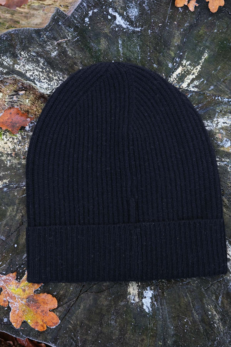 Oats & Rice cashmere black beanie shop boston