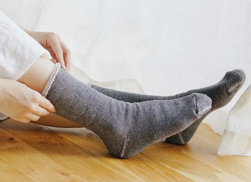 Nishiguchi Kutsushita silk Cotton lounge socks made in japan sowa boston small business boutique gift shop 