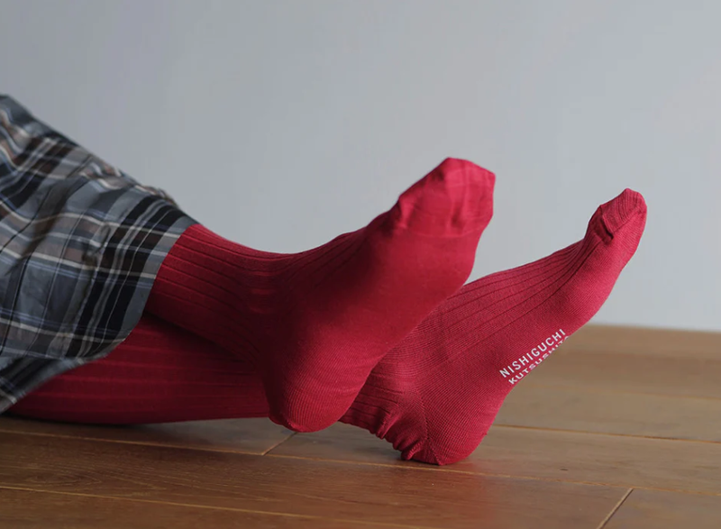 Nishiguchi Kutsushita Long Hose Silk socks sowa boston small business boutique gift shop 