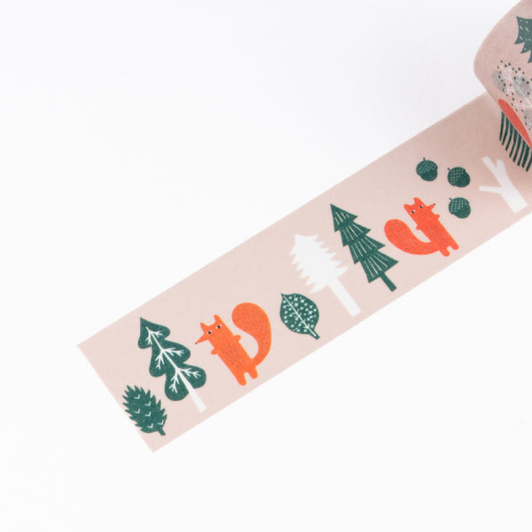 Japanese Washi Tape - Fox in the Forrest - 30mm