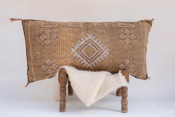 Vintage Saharan Sabra Silk Pillow - Large Rectangle (Earth)