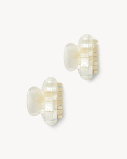 Twin Heirloom Claws in Opalite Shell Checker
