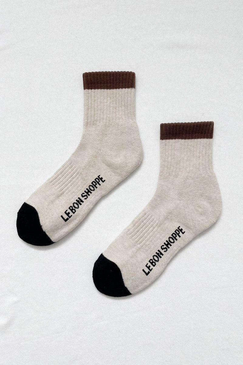Le Bon Shoppe Color Block Girlfriend Socks LBlack Coffee