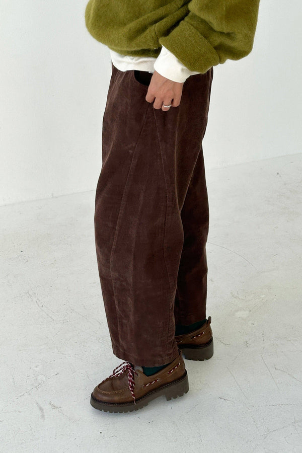 Le Bon Corduroy Arc Pants (2S-2M-2L) | Chocolate
