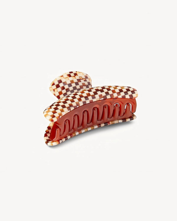 Grande Heirloom Claw in Tortoise Checker