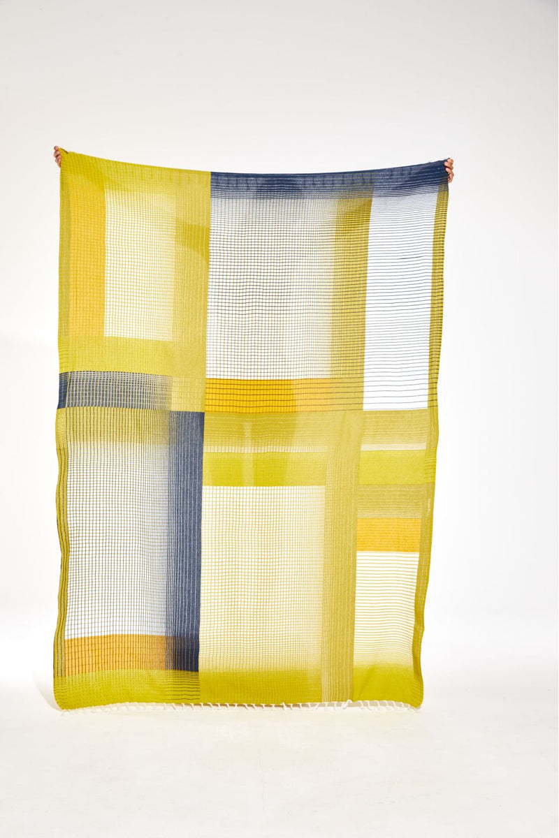 Ma Poesie Echo Lime Large Beach Towel or Throw