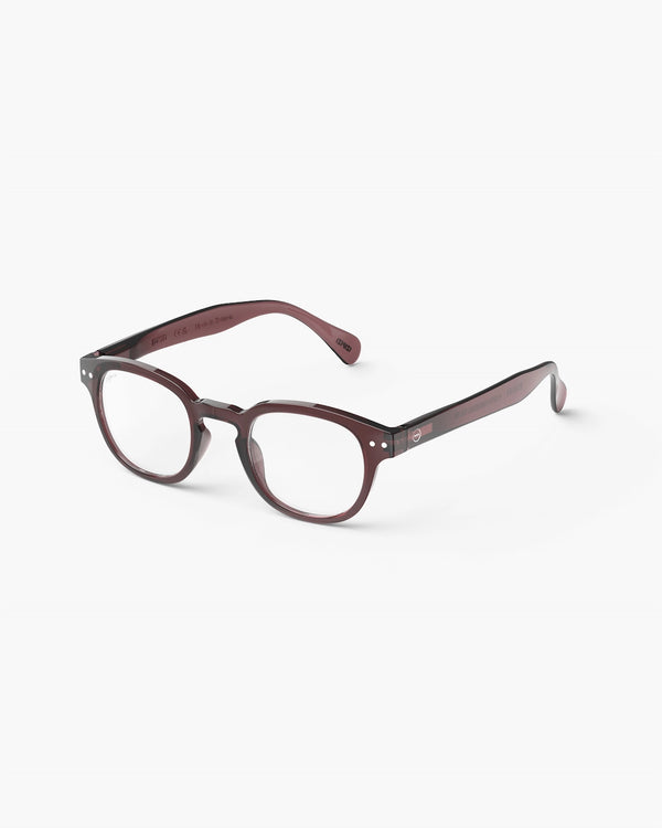 Brown eyeglasses on a white background