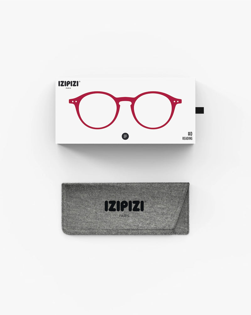 IZIPIZI eyeglasses with packaging and case on a white background
