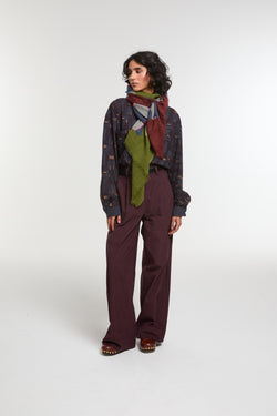 Ma Poesie Pink & Khaki Eternel Scarf