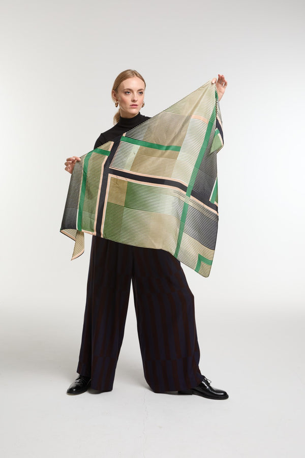 Ma Poesie Green Prisme Scarf