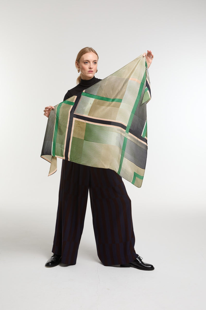 Ma Poesie Green Prisme Scarf
