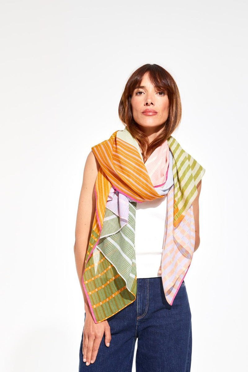Ma Poesie Vibrant Cotton scarf Beach wrap pareo shop  Boston summer fashion boutiqu