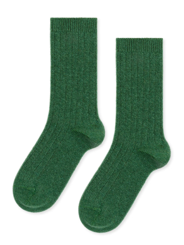 Hansel from Basel Cashmere Ribbed Crew Socks. Boston shop sowa small business gift store boutique