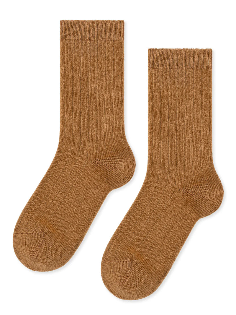 Cashmere Ribbed Crew Socks - Multiple Colors
