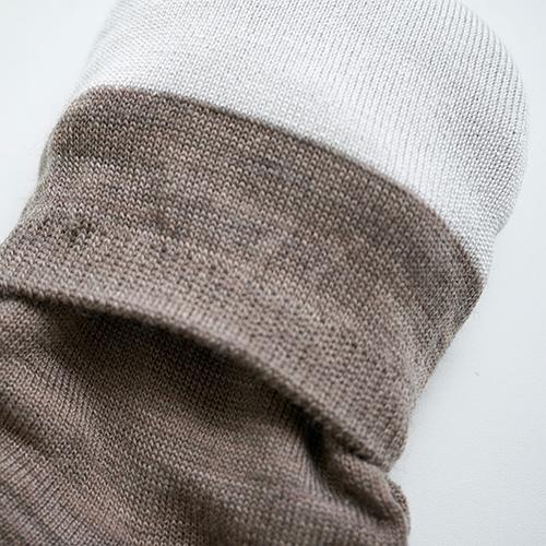 Silk Wool Double-Faced Socks - Brown