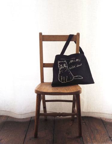 Small Linen Cat Tote - Thumbnail 4