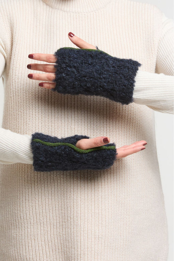 Ma Poesie Night Blue Asta Mittens