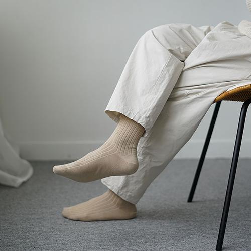 Silk Cotton Long Hose - Beige