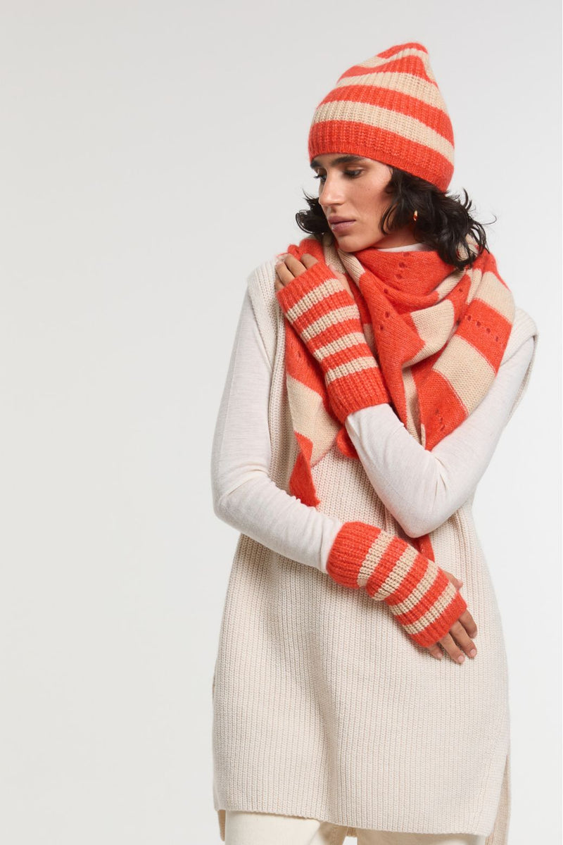 Ma Poesie Orange Orla Triangle Scarf