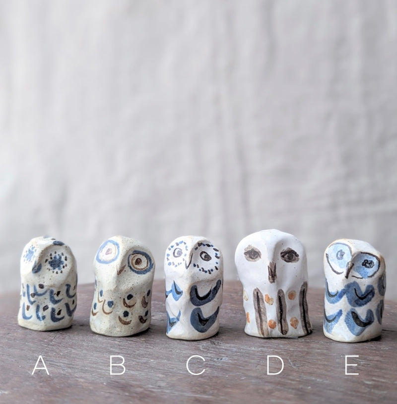 charlotte salt handmade small ceramic owl sculpture sowa boston pottery gift shop boutique
