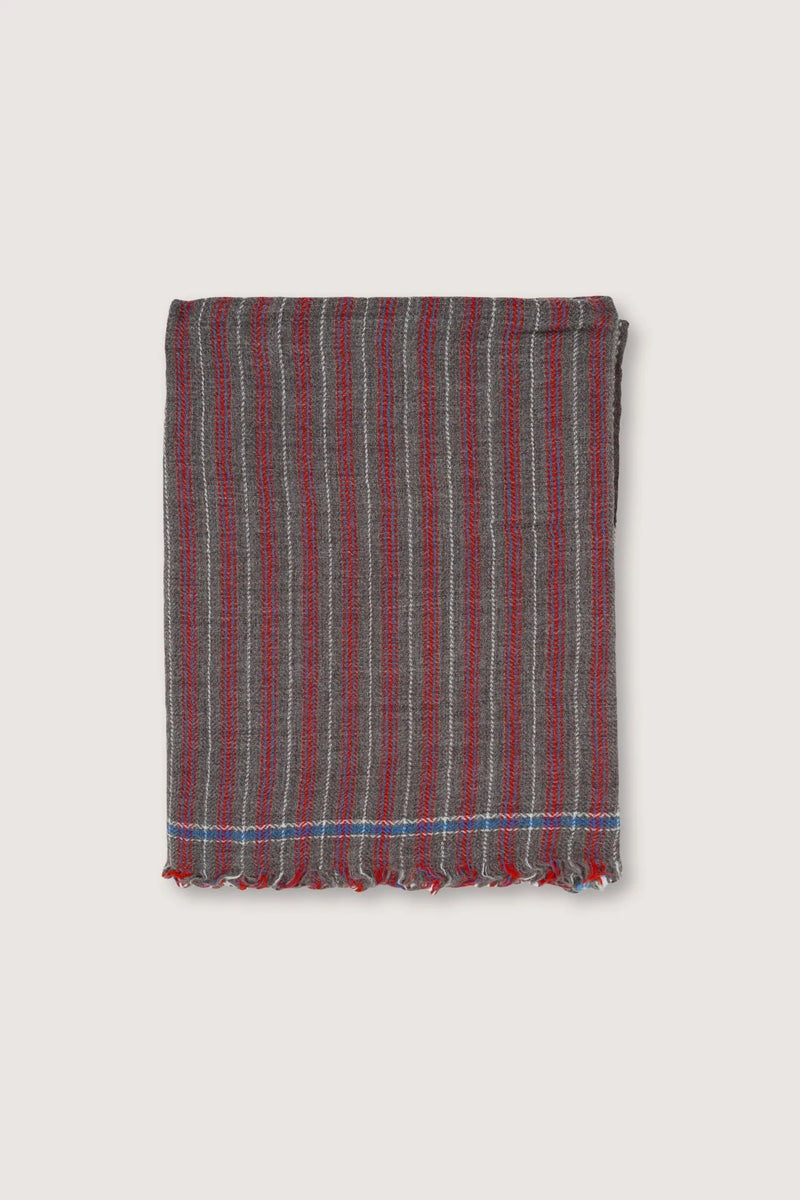 Moismont Plaid Laine 80 Tomette textile throw blanket home decor stripe France India Handmade Woven Scarf Sowa Boutique Gift Store Shop Boston 