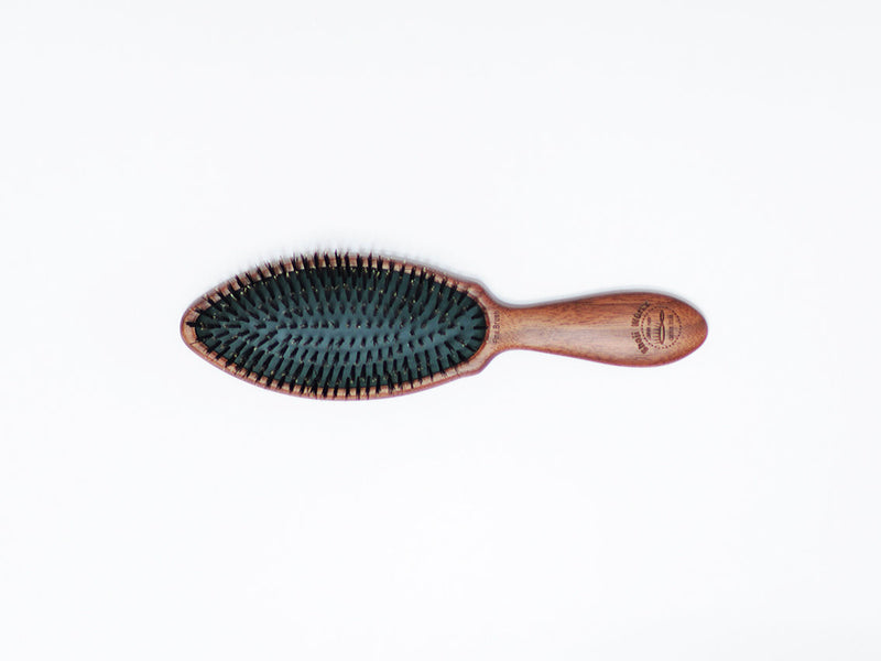 Japanese Natural Bristle Hairbrush - Olive w