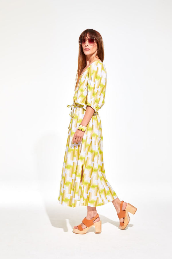 Ma Poesie Syracuse Cotton Dress long v neck maxi flowy shop Boston summer fashion boutique