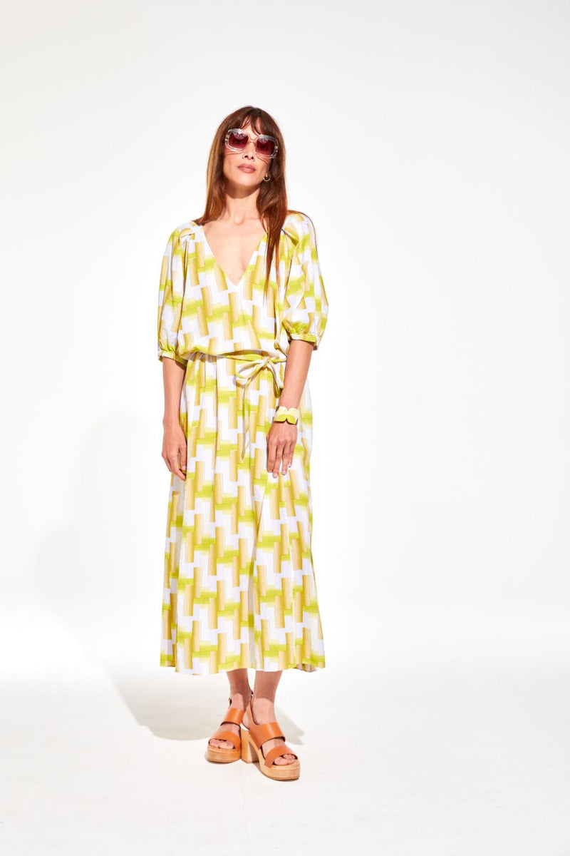 Ma Poesie Syracuse Cotton Dress long v neck maxi flowy shop Boston summer fashion boutique